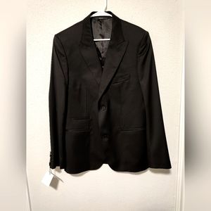 Hermes Men's Uniform Black Wool Jacket Sport Coat Blazer EU size 50